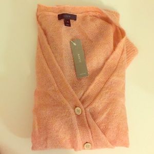 J crew apricot cardigan