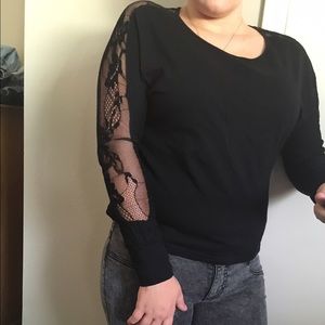 Black top with lace