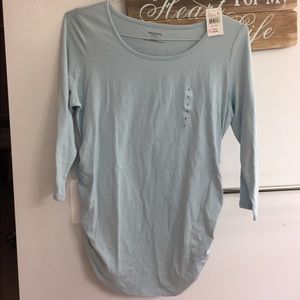 Blue maternity shirt. NWT