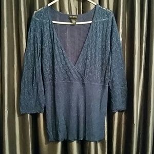 Lane Bryant Dark Metallic Sparkly Sweater