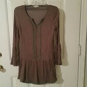 Taupe tunic top or mini dress