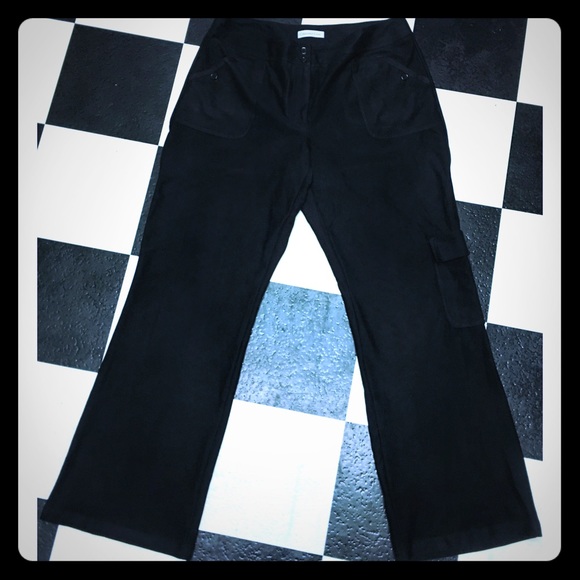 Coldwater Creek Black Cargo Pants size 12