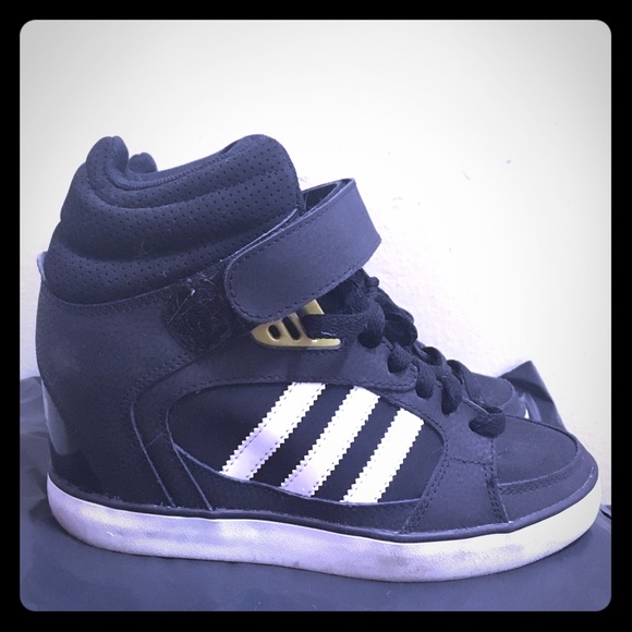 adidas high top wedge sneakers