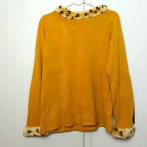 LARGE Sweater with leopard print detail