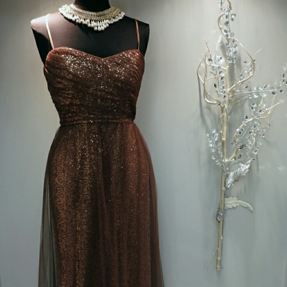 Alfred Angelo Rose Gold Sequin Gown