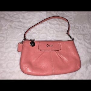 Coral Coach wristlet