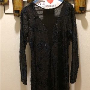 Black sequins dress