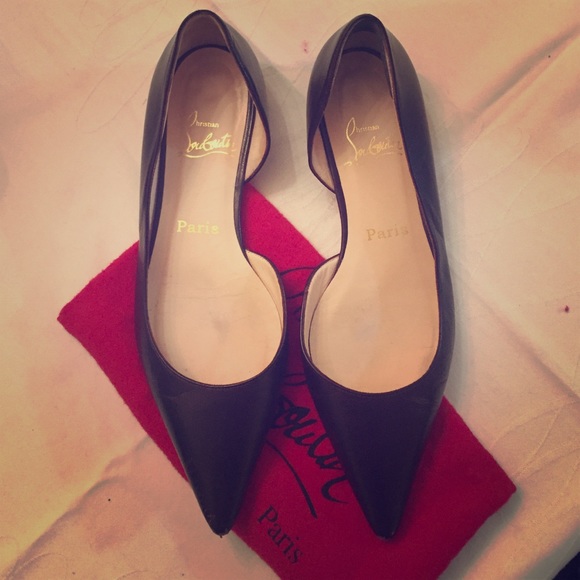 Women's black Christian Louboutin Flats
