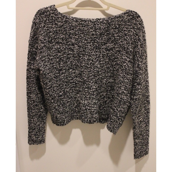 Grey and White Marled Sweater - Picture 2 of 2