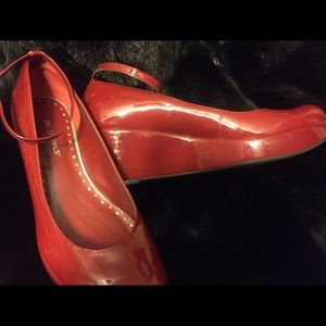 BCBGirls pad leather red shoes