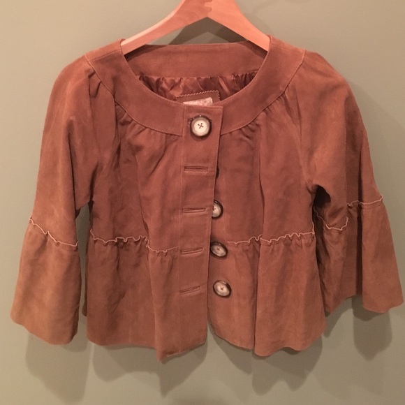 3/4 sleeve, suede swing jacket