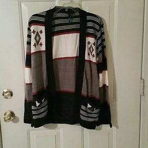Aztec detail Cardigan sweater