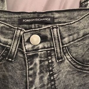 Foreign exchange black stone wash jeans