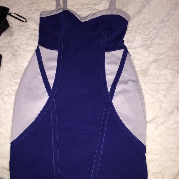 Blue and gray dress