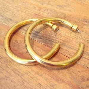 Michael Kors Solid Gold Hoop Earnings