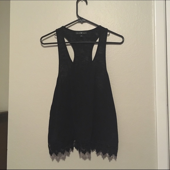 Black sheer tank top