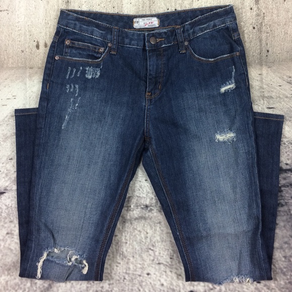 Free People Denim - Free people crop destroyed jeans