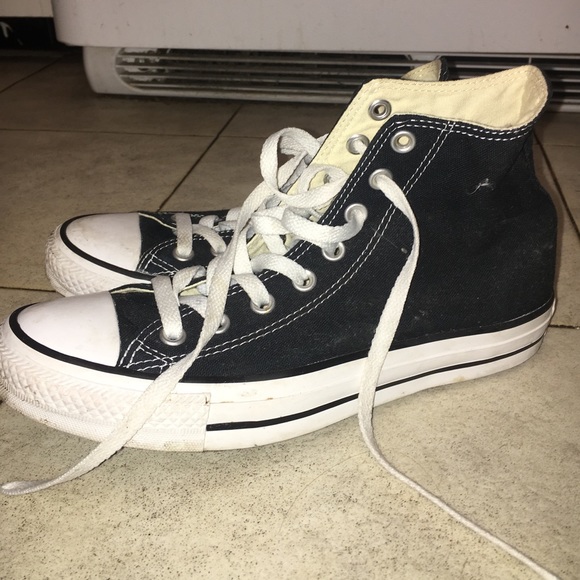 Black high top converse
