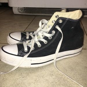 Black high top converse