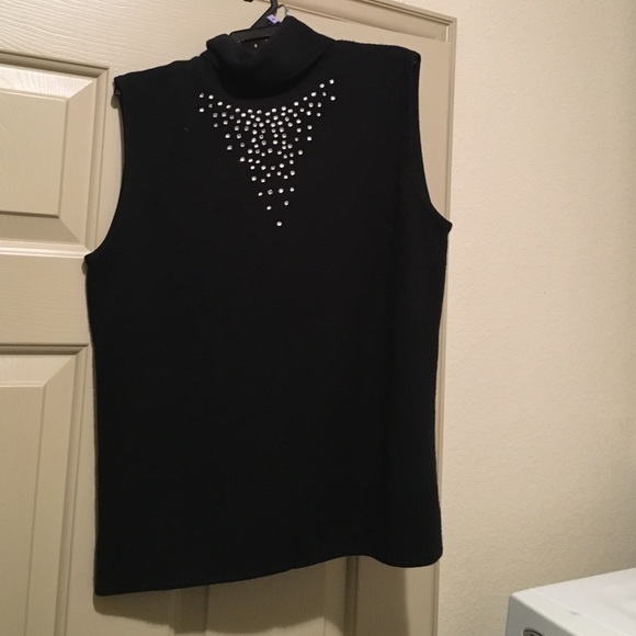 Black knit turtleneck