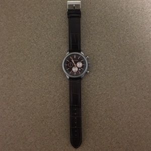 Nautica leather band watch