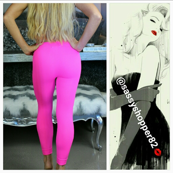 Vibrant hot pink leggings