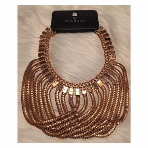 Gold bib Necklace