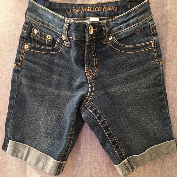Justice girls jeans shorts
