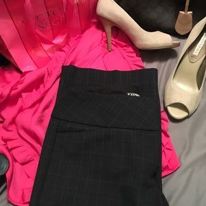 Express editors navy brown pin stripe