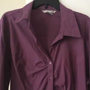 Purple fitted blouse by Fred David Woman
