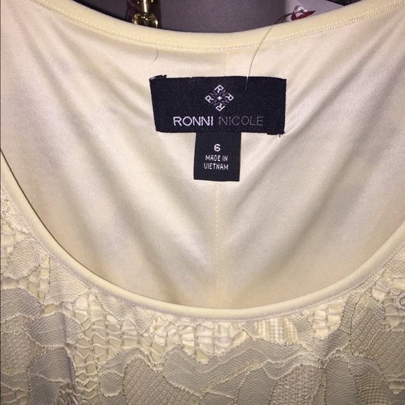 Light Yellow Lace Dress - Picture 2 of 4