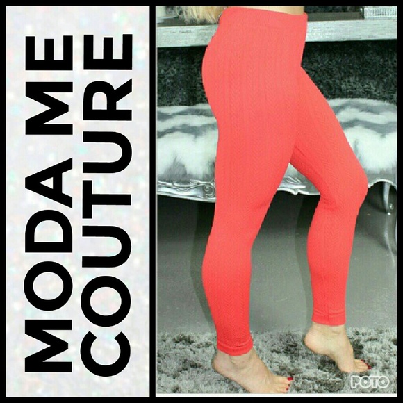 QUILTED TEXTURED FLEECE LINED LEGGINGS - Picture 2 of 4