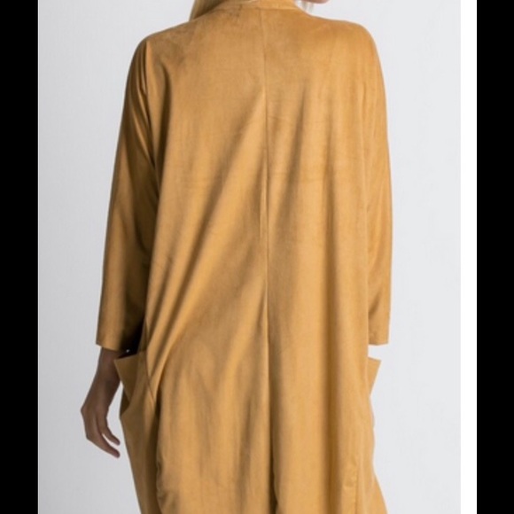 Suede open front camel jacket - Picture 2 of 2