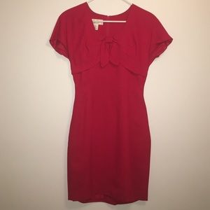 Donna Ricco Vintage Red tie top wiggle dress