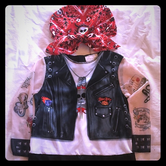 Tattoo/rebel/biker costume size 2T