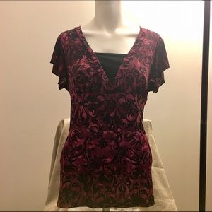 Burgundy babydoll top