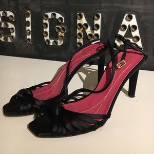 Kate Spade Black Satin Sandal / Heel