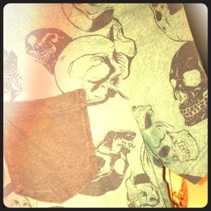 Aces & Idols Skulls Pocket T Shirt Mens Size XL