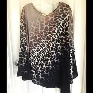 Animal Print Satin Tunic