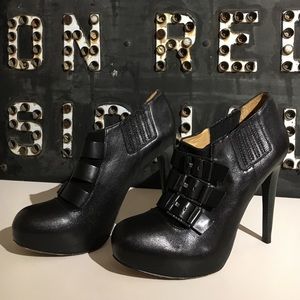 L.A.M.B Leather Heeled Bootie