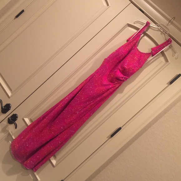 Long evening sequin dress