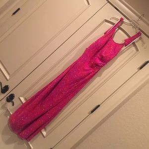 Long evening sequin dress