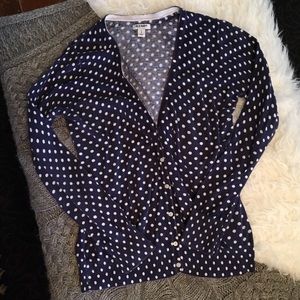 Navy & White Polkadot Old Navy Cardigan
