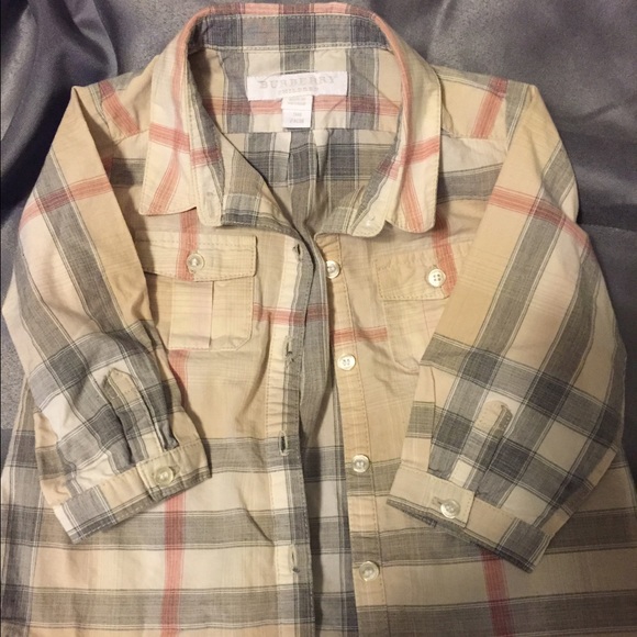 Infants Boys Burberry "Trauls" Woven Shirt