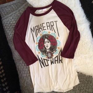 Obey/Zumiez Make Art Not War Baseball Tee