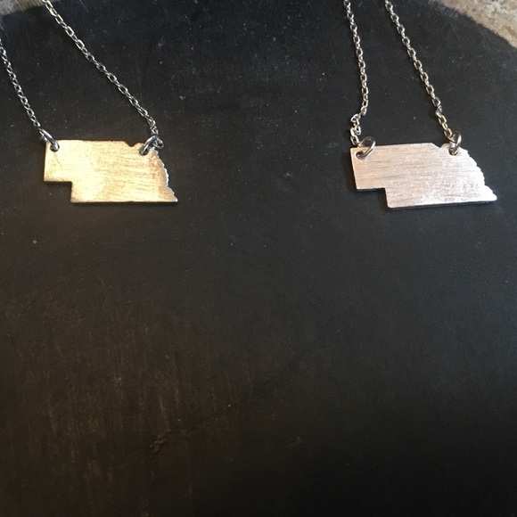 Dainty Silver Nebraska State Necklace
