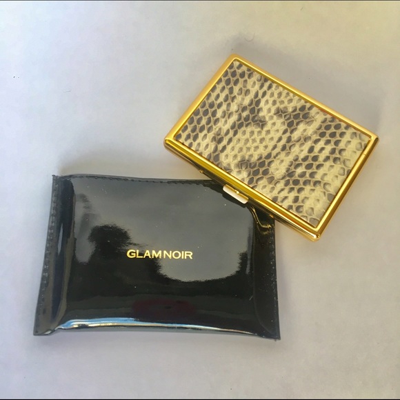 Glamnoir Python Embossed Card Case - Picture 2 of 4