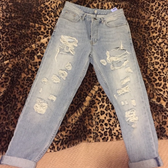 Top shop distressed boyfriend jeans