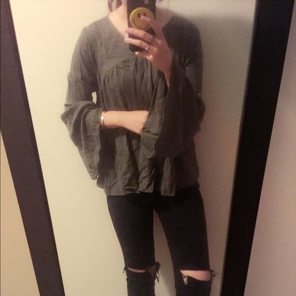 Nasty gal olive green top