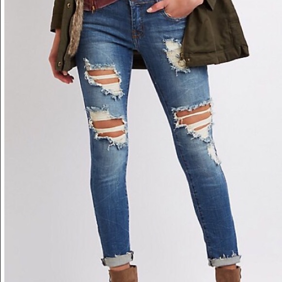 Machine Destroy Skinny Jeans